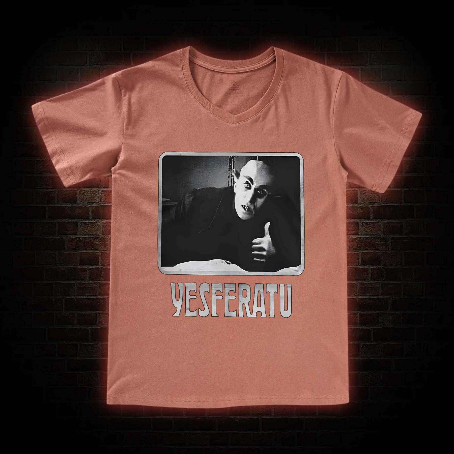 Yesferatu Funny Horror Retro V-Neck Classic T-Shirt