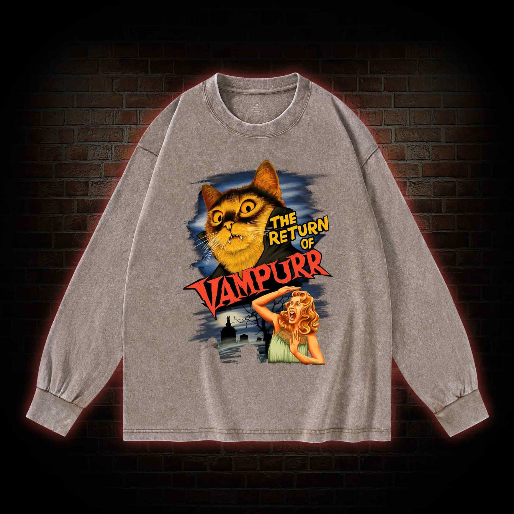 The Return Of Vampurr Washed Long-Sleeve T-shirt