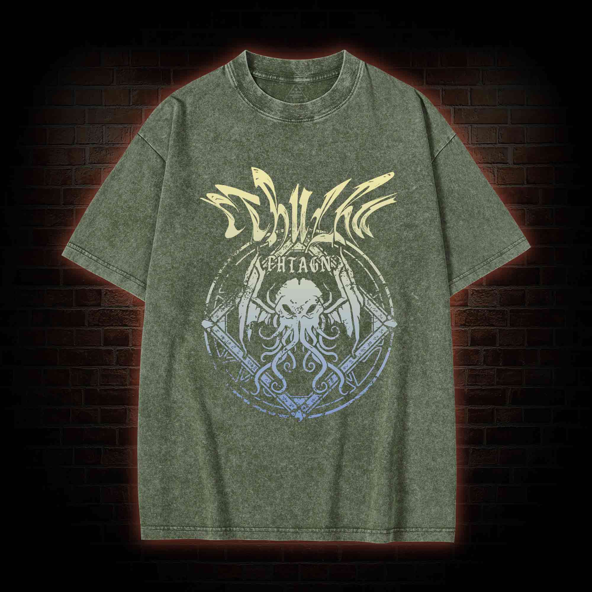 Cthulhu Fhtagn Washed T-shirt