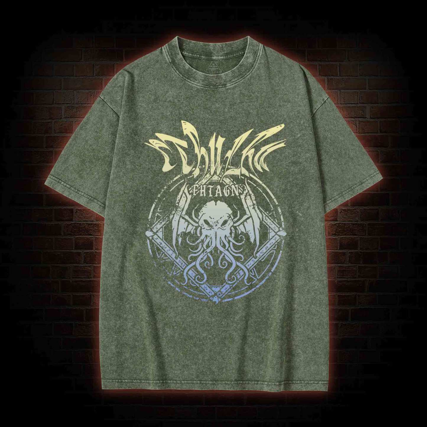 Cthulhu Fhtagn Washed T-shirt