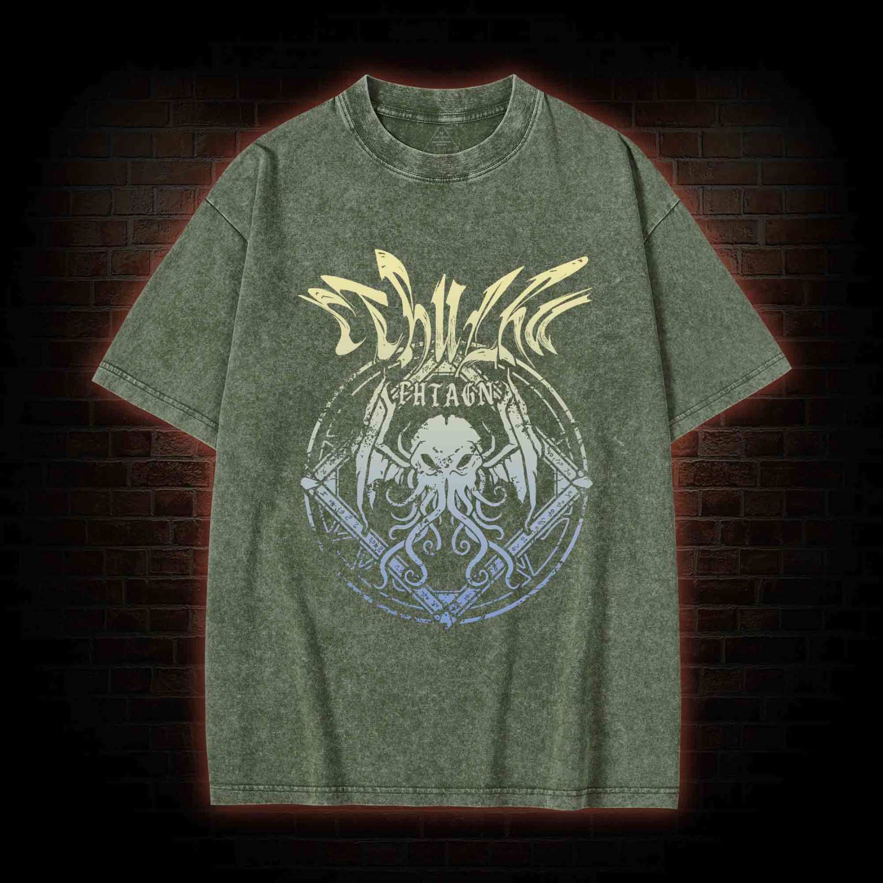 Cthulhu Fhtagn Washed T-shirt