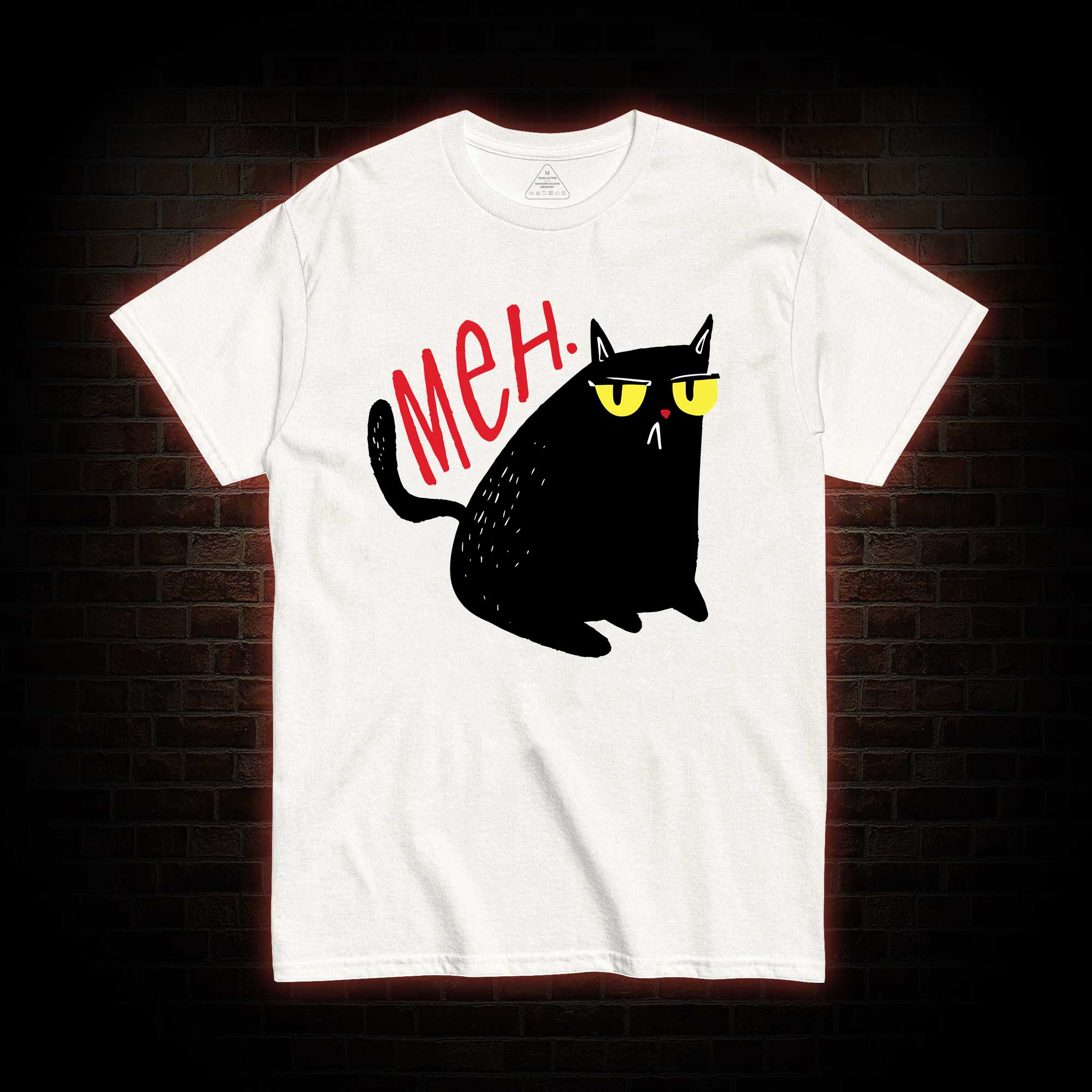 Meh Black Cat T-Shirt