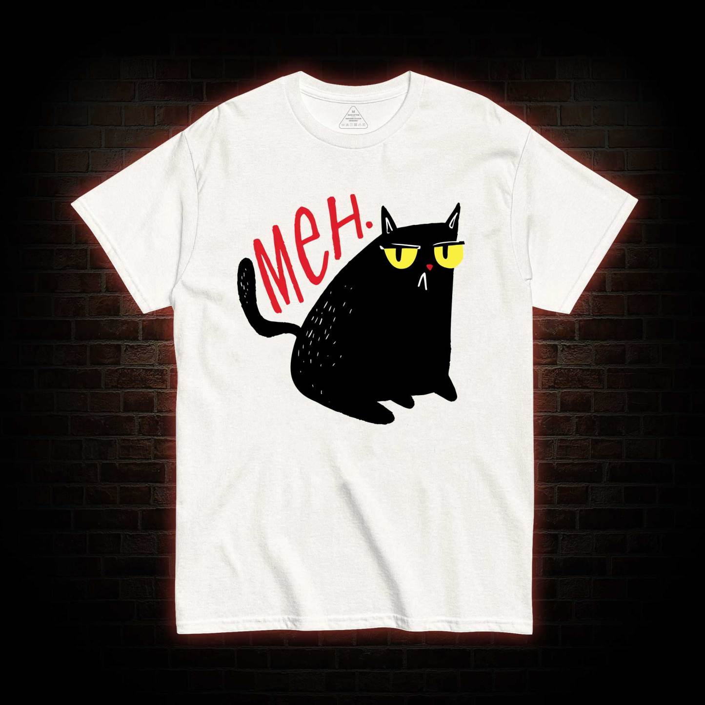 Meh Black Cat T-Shirt