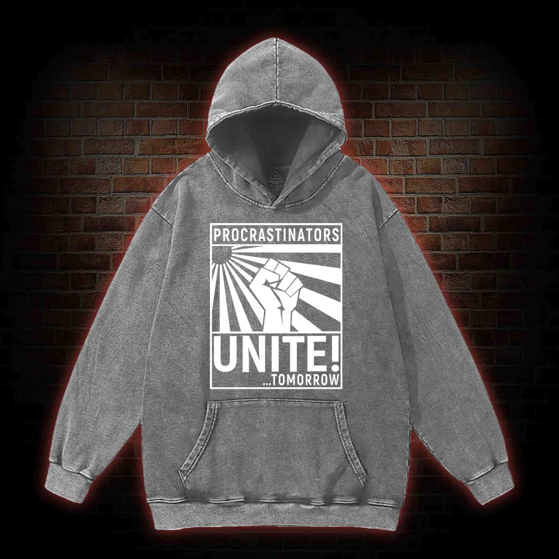 Procrastinators Unite Washed Hoodie