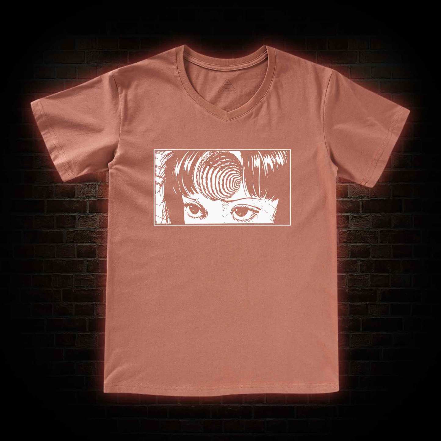 Creepy Girl Eyes V-Neck Classic T-Shirt