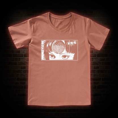 Creepy Girl Eyes V-Neck Classic T-Shirt