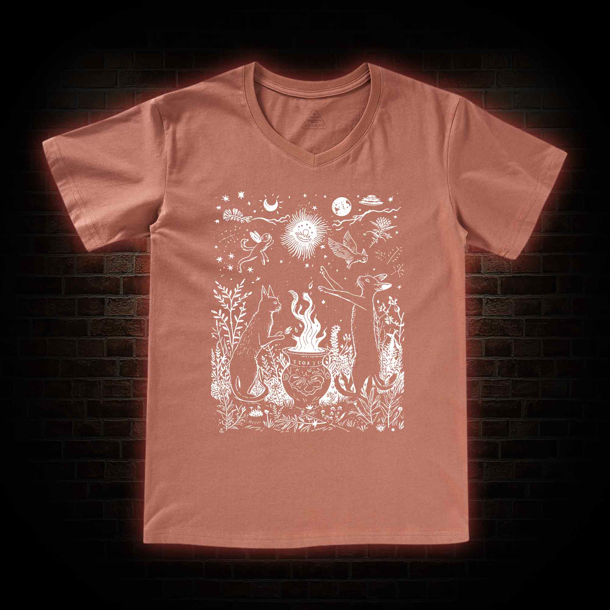 Celestial Cat V-Neck Classic T-Shirt