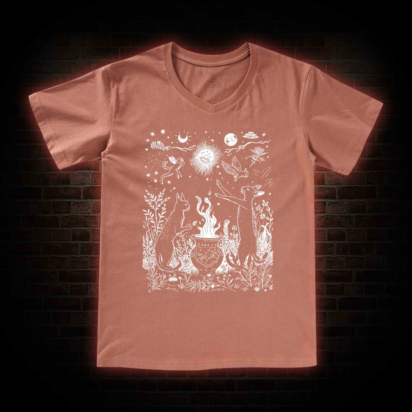 Celestial Cat V-Neck Classic T-Shirt