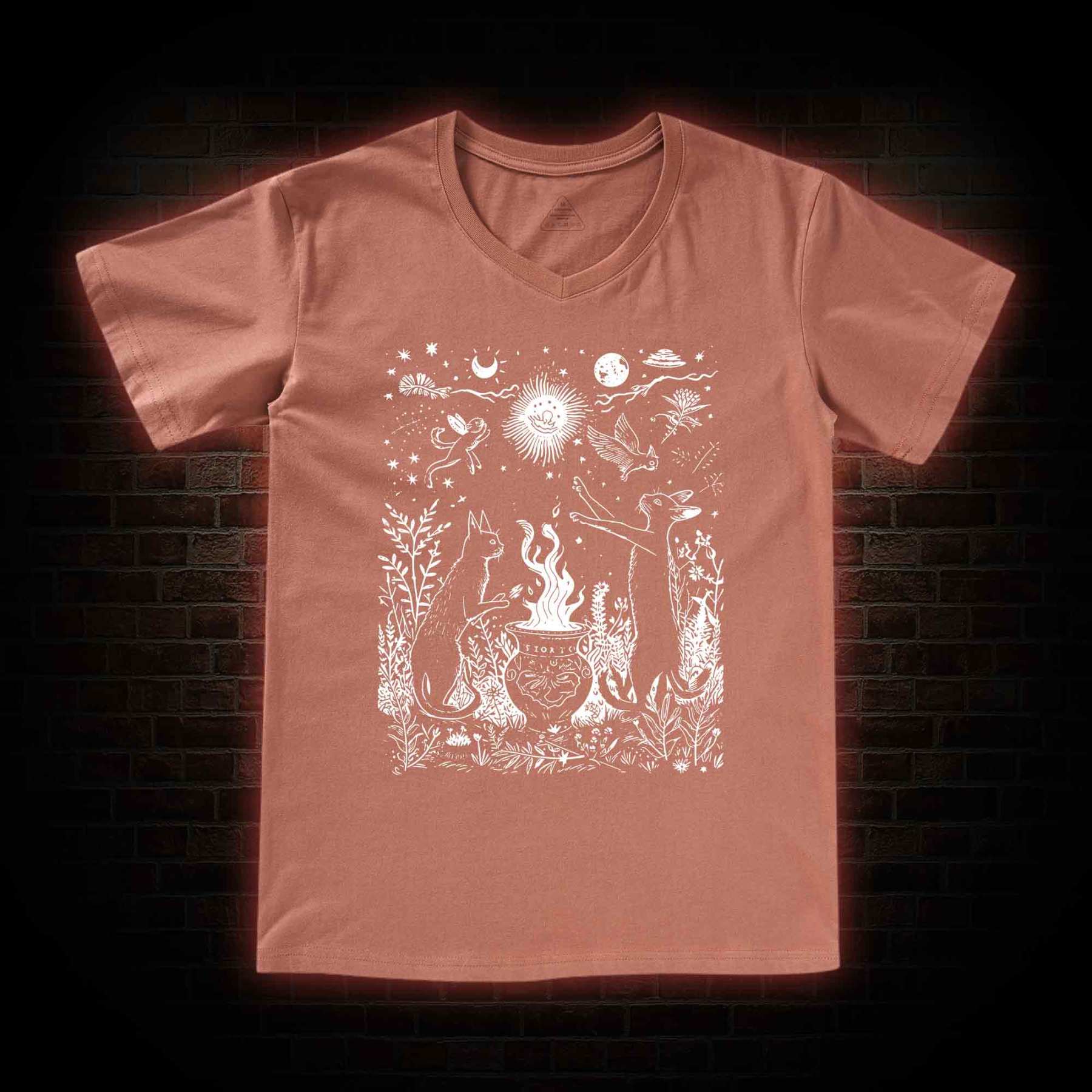 Celestial Cat V-Neck Classic T-Shirt