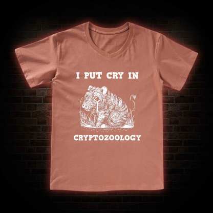 I Put Cry in Cryptozoology V-Neck Classic T-Shirt