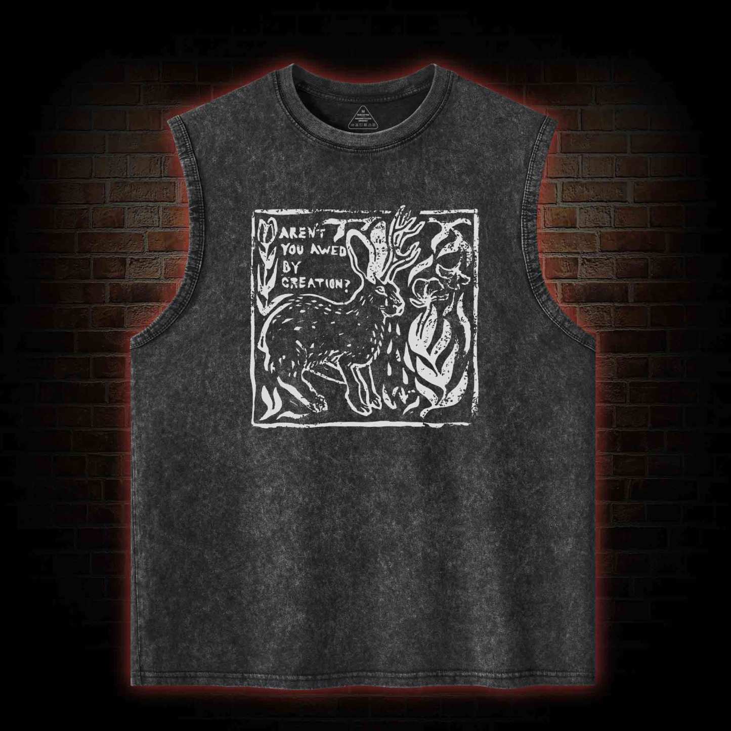 Aren't You Awed by Creation Washed Tank Top