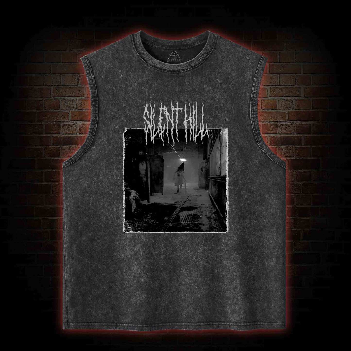 Red Pyramid Thing Retro Washed Tank Top