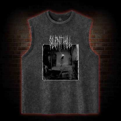 Red Pyramid Thing Retro Washed Tank Top