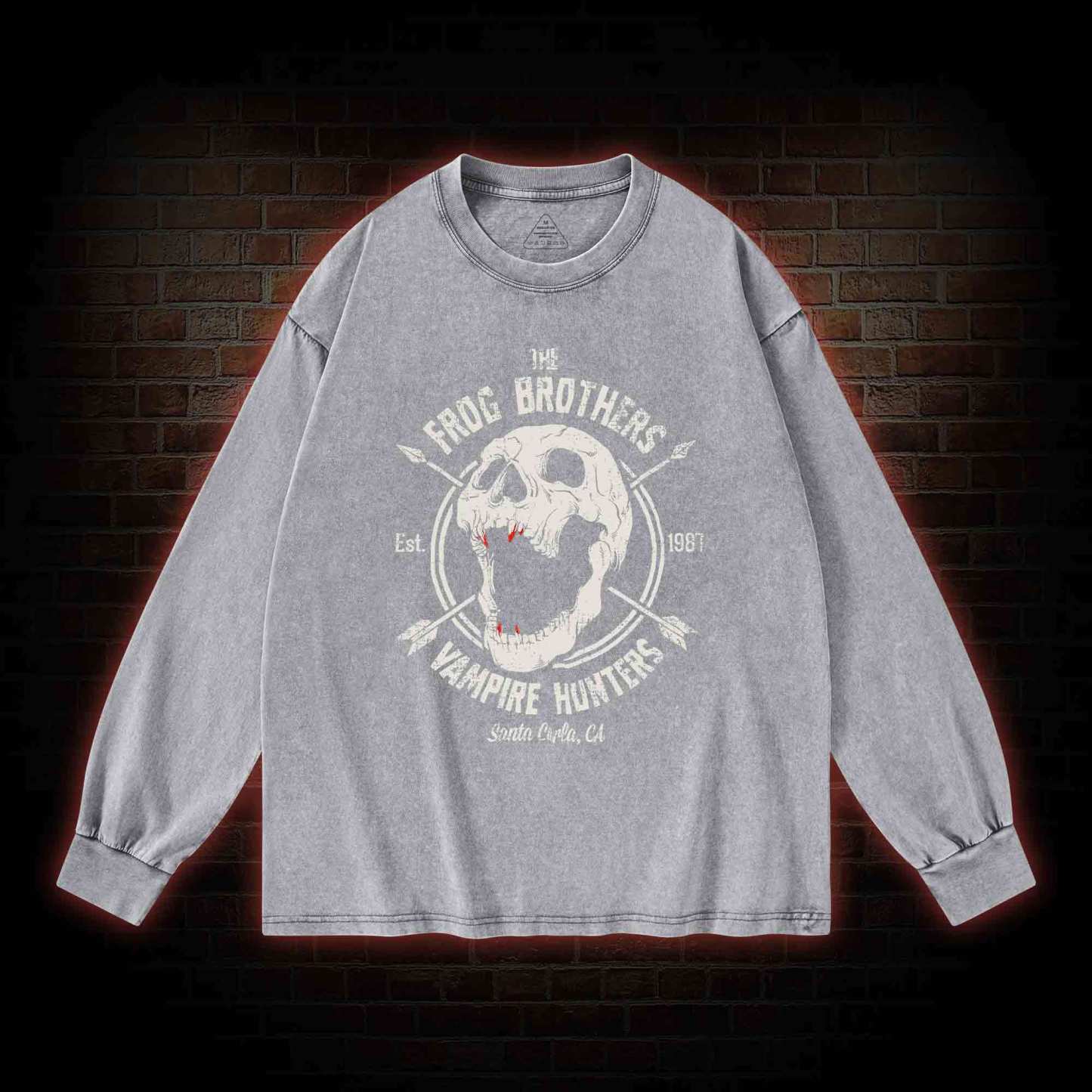 Vampire Hunters Washed Long-Sleeve T-shirt