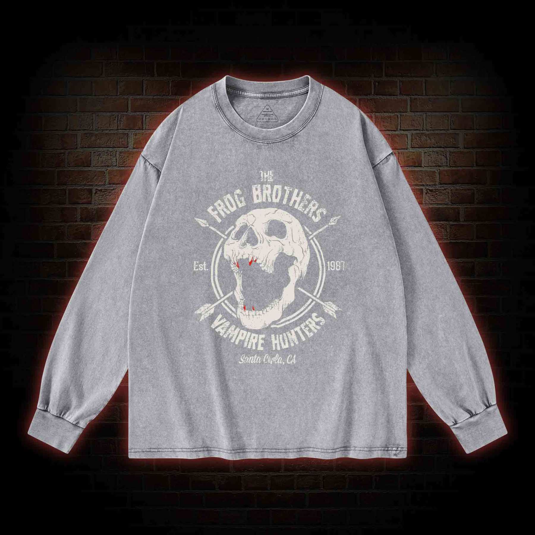 Vampire Hunters Washed Long-Sleeve T-shirt