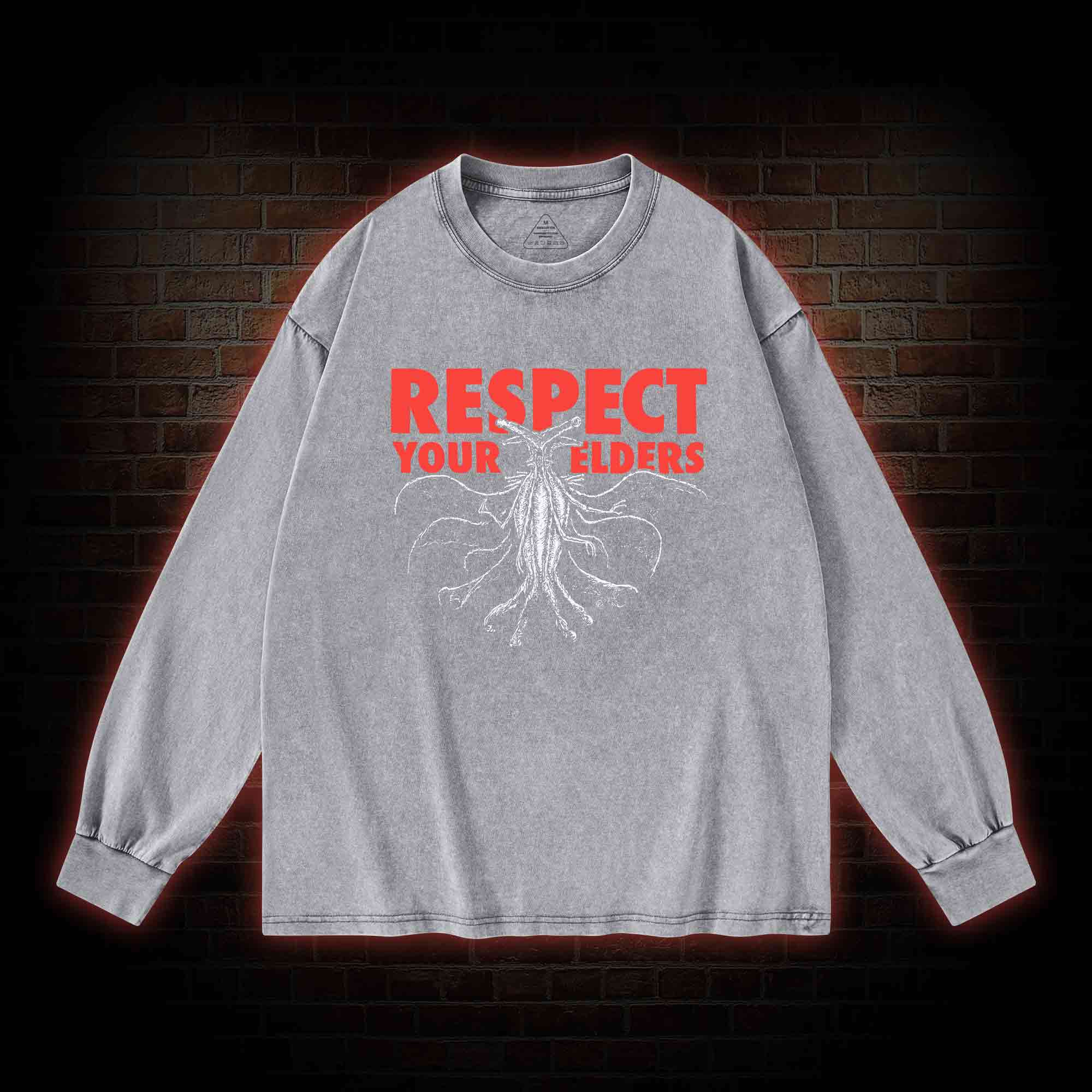 Respect Your Elders Washed Long-Sleeve T-shirt