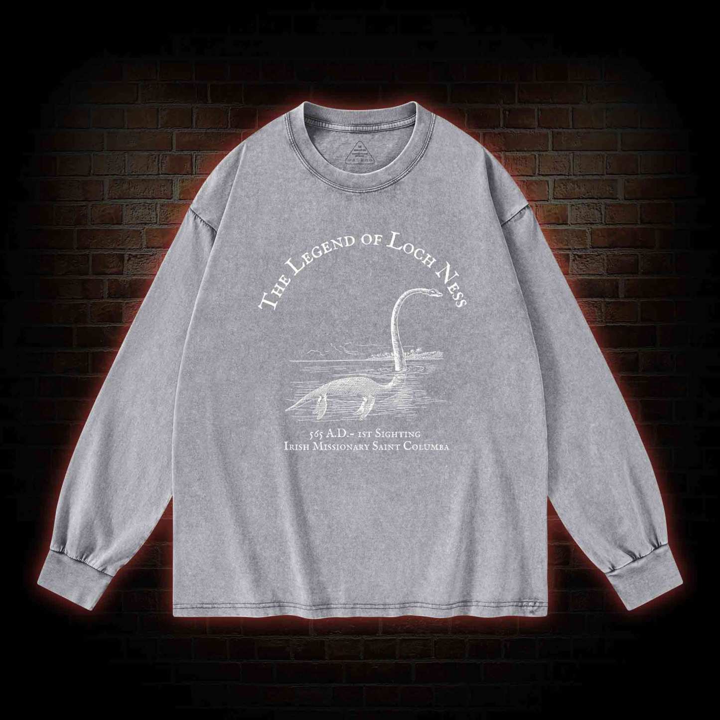 Loch Ness Monster Washed Long-Sleeve T-shirt