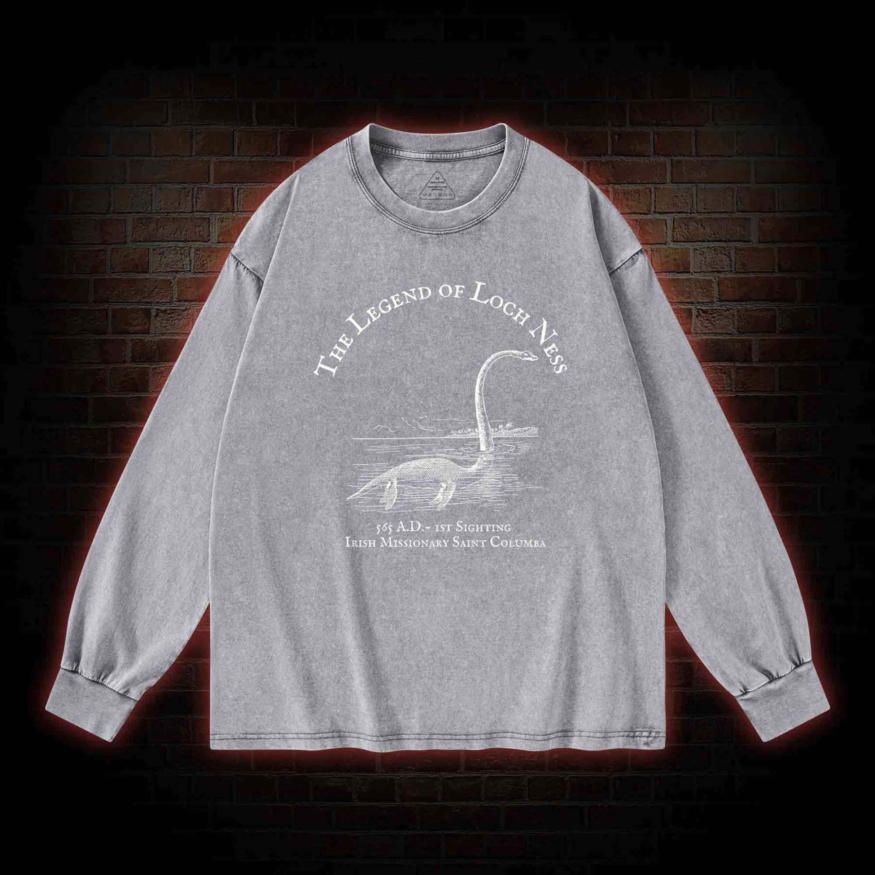Loch Ness Monster Washed Long-Sleeve T-shirt