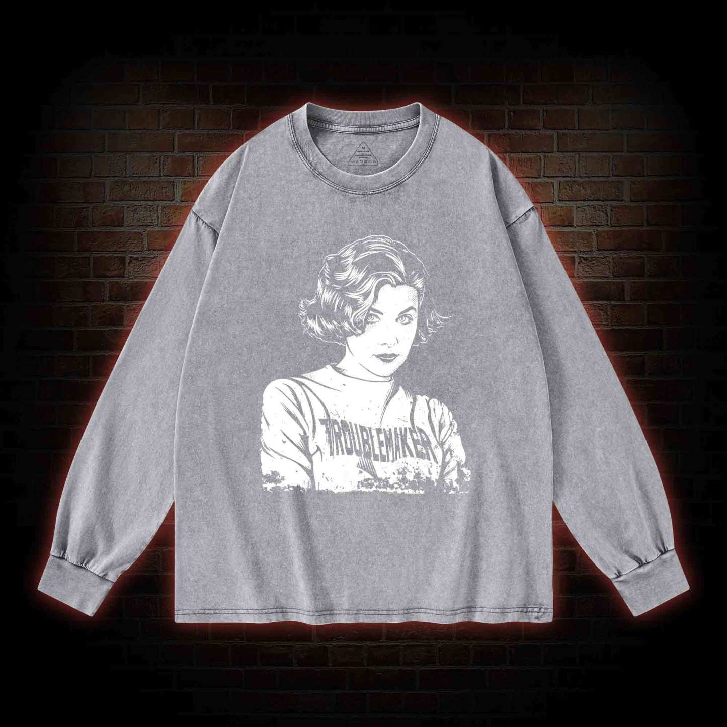 Troublemaker Washed Long-Sleeve T-shirt