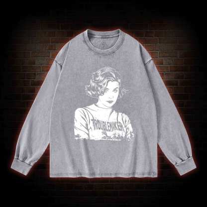 Troublemaker Washed Long-Sleeve T-shirt