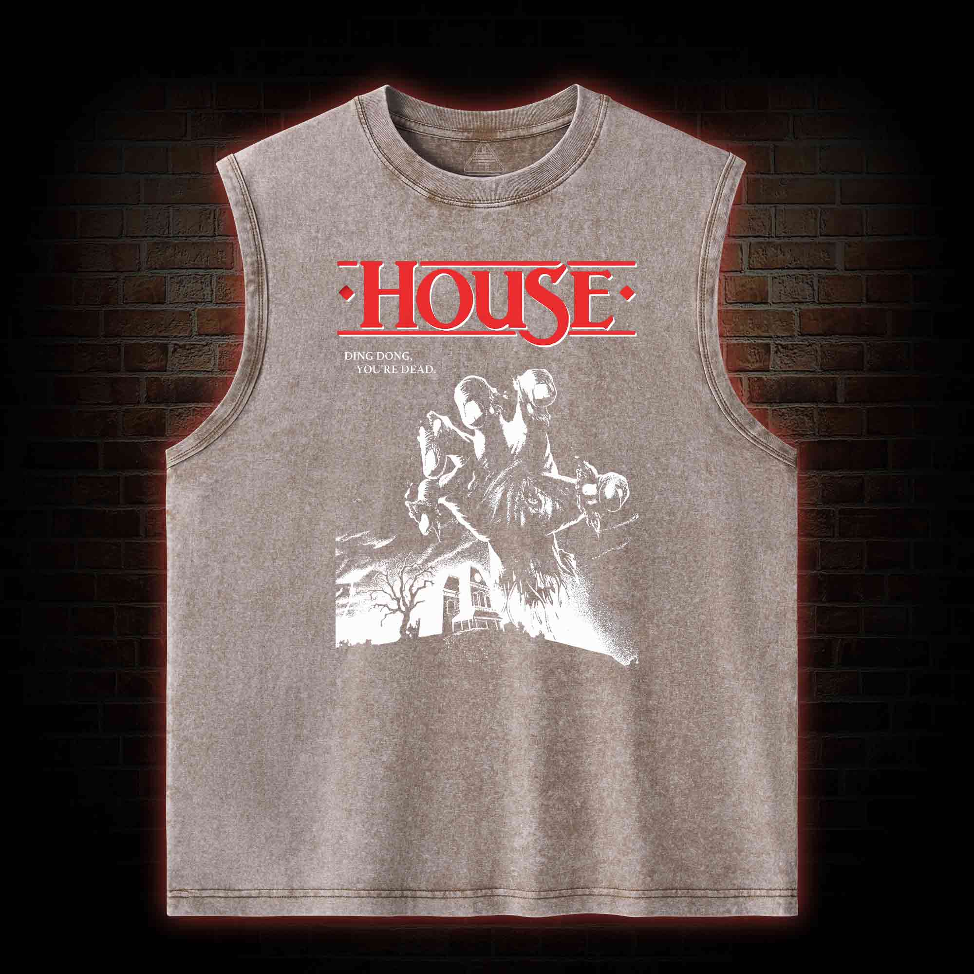 Ding Dong You're Dead Washed Tank Top