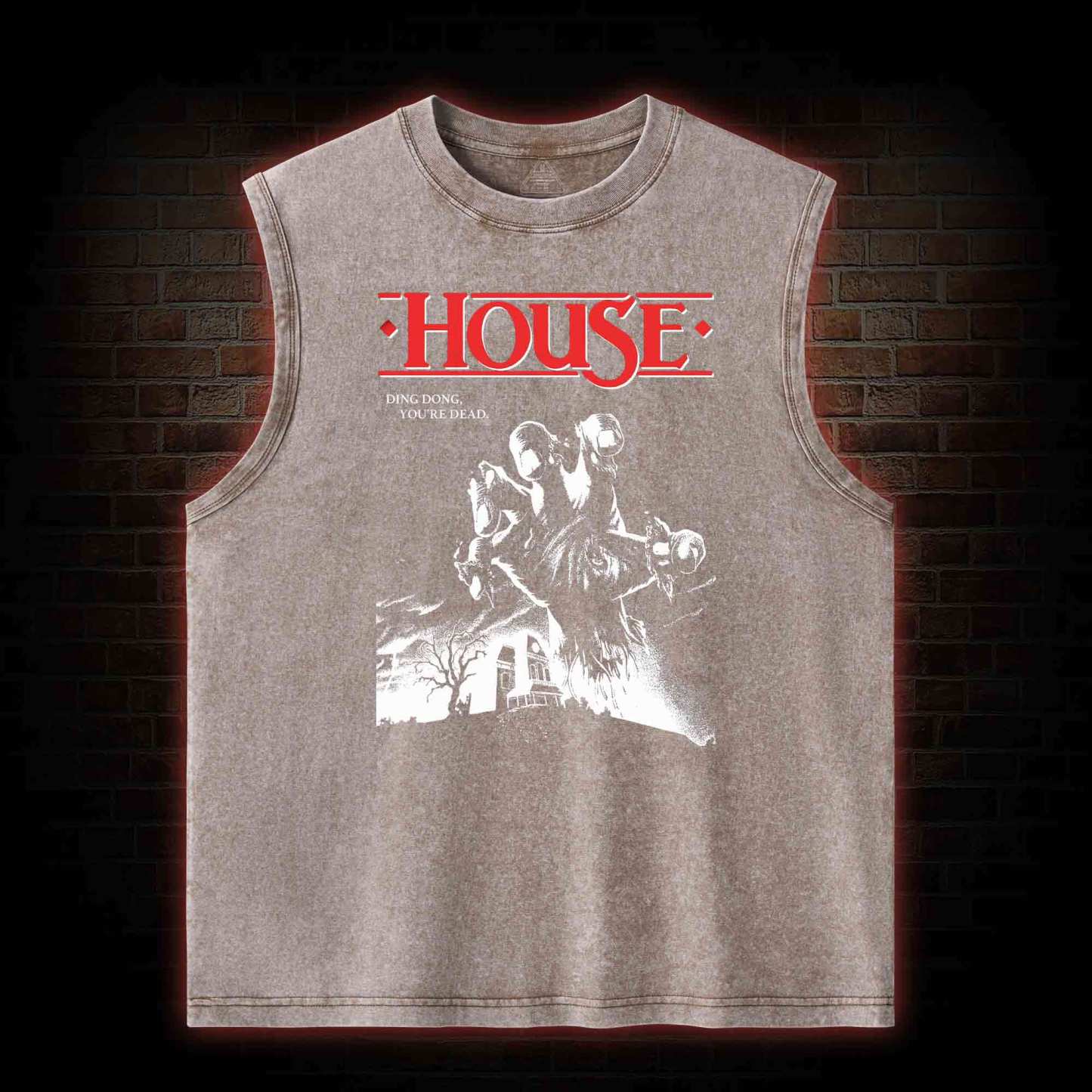 Ding Dong You're Dead Washed Tank Top