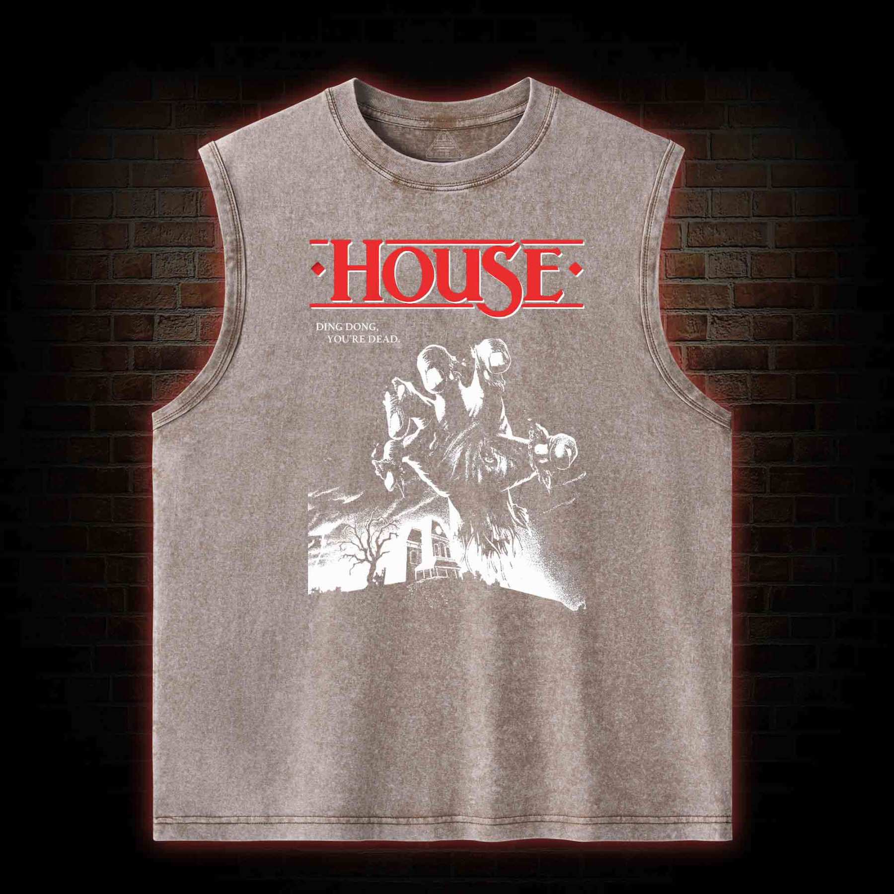 Ding Dong You're Dead Washed Tank Top