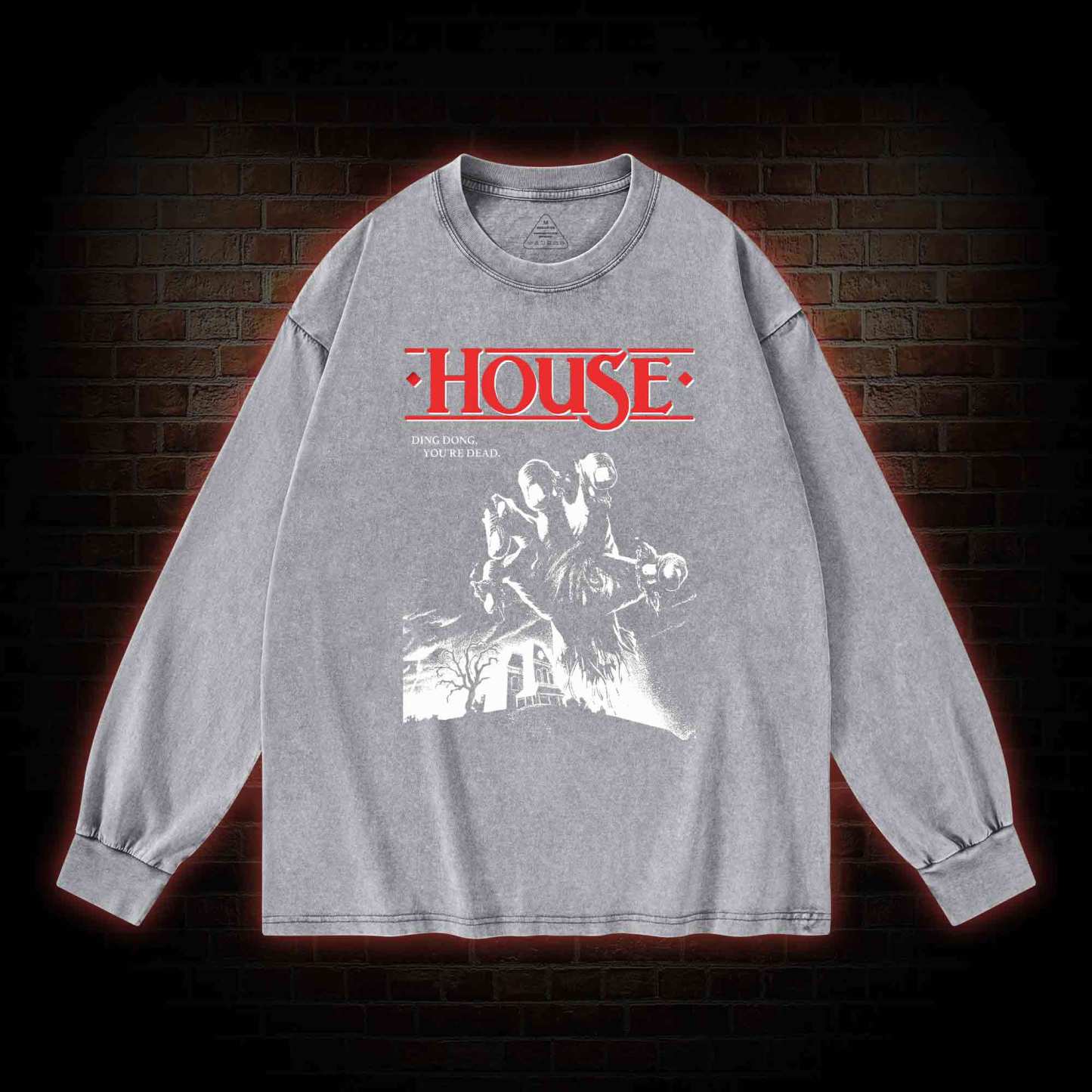 Ding Dong You're Dead Washed Long-Sleeve T-shirt