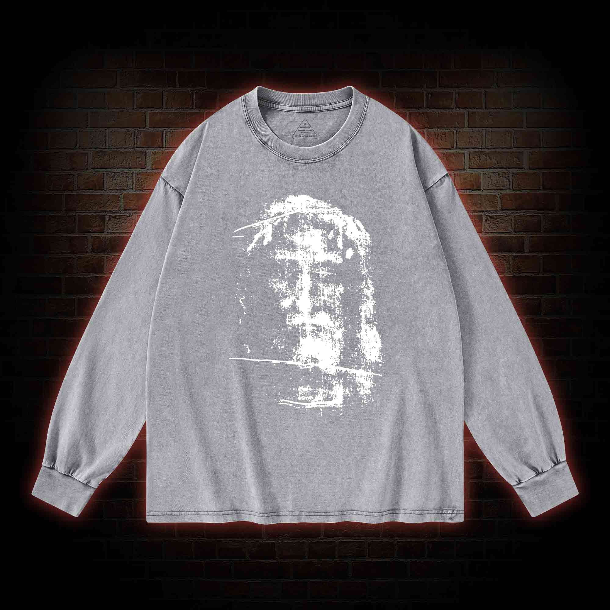 Jesus Christ Face Washed Long-Sleeve T-shirt