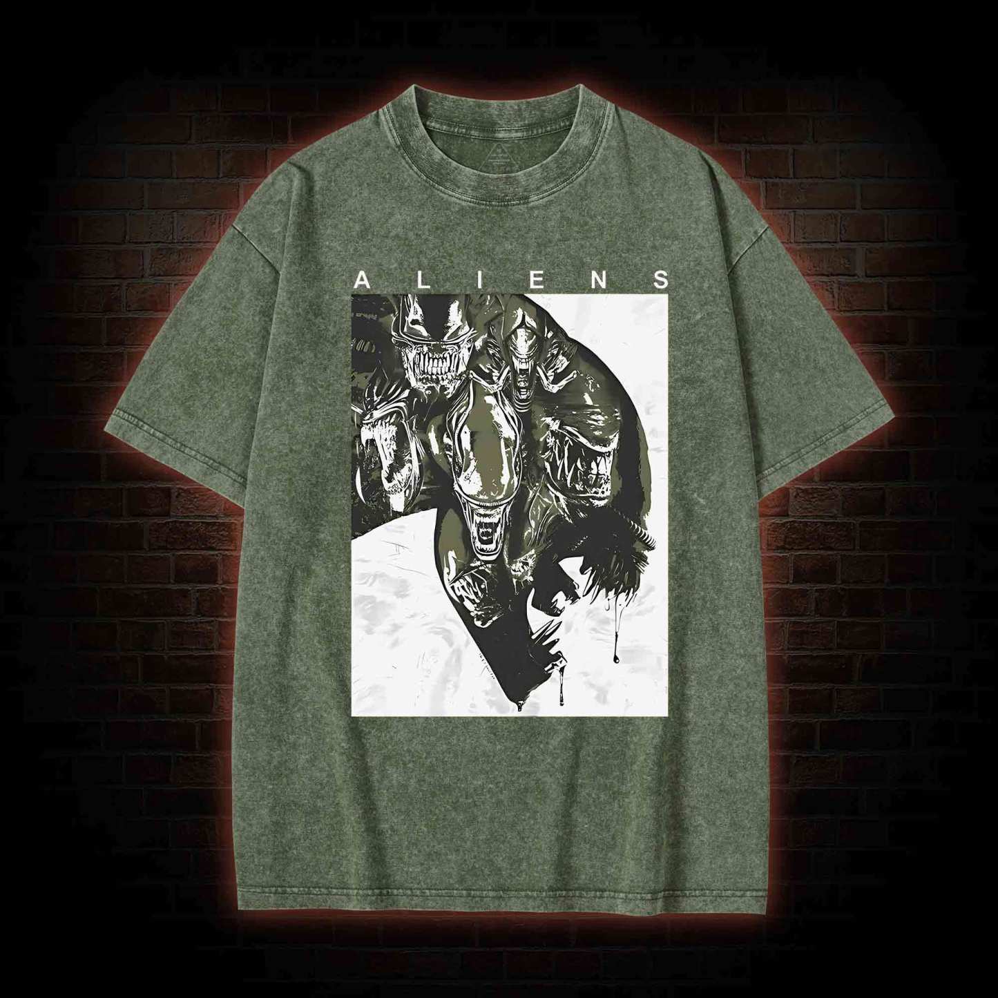 Aliens in Deep Space Washed T-shirt