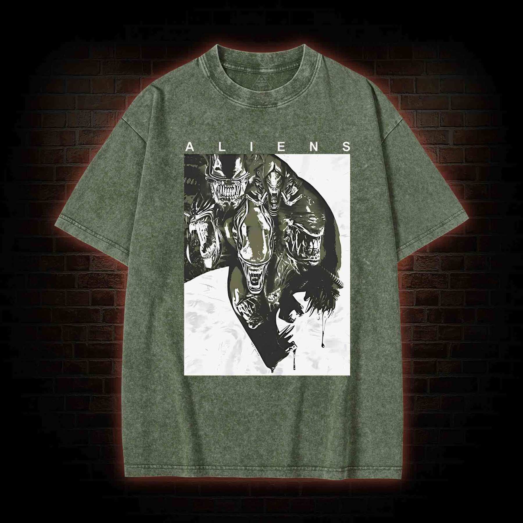 Aliens in Deep Space Washed T-shirt