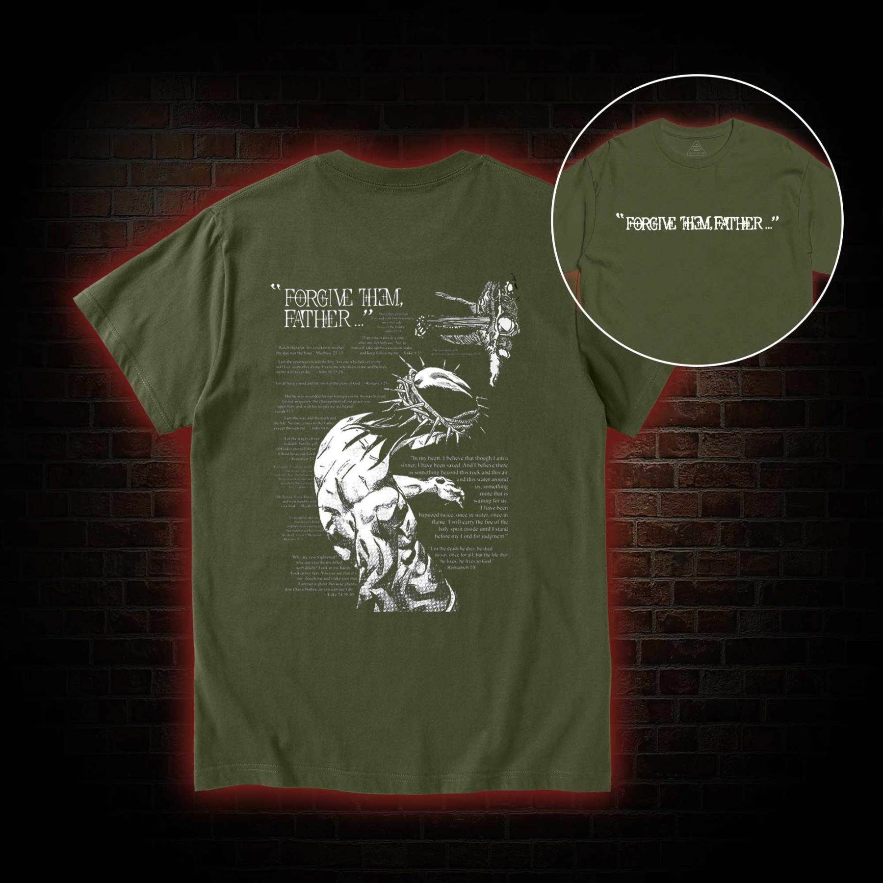 Forgive Them Father Back Print T-Shirt