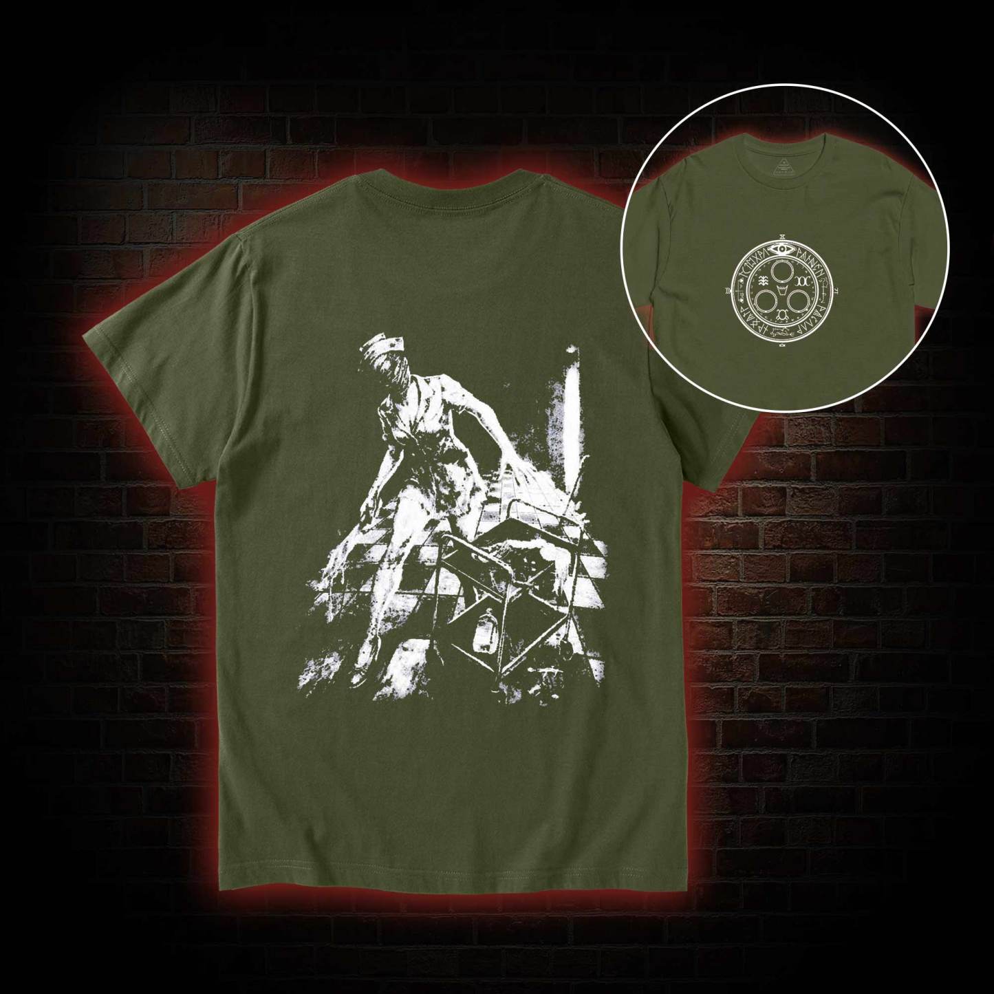 Retro Hello Nurse Back Print T-Shirt