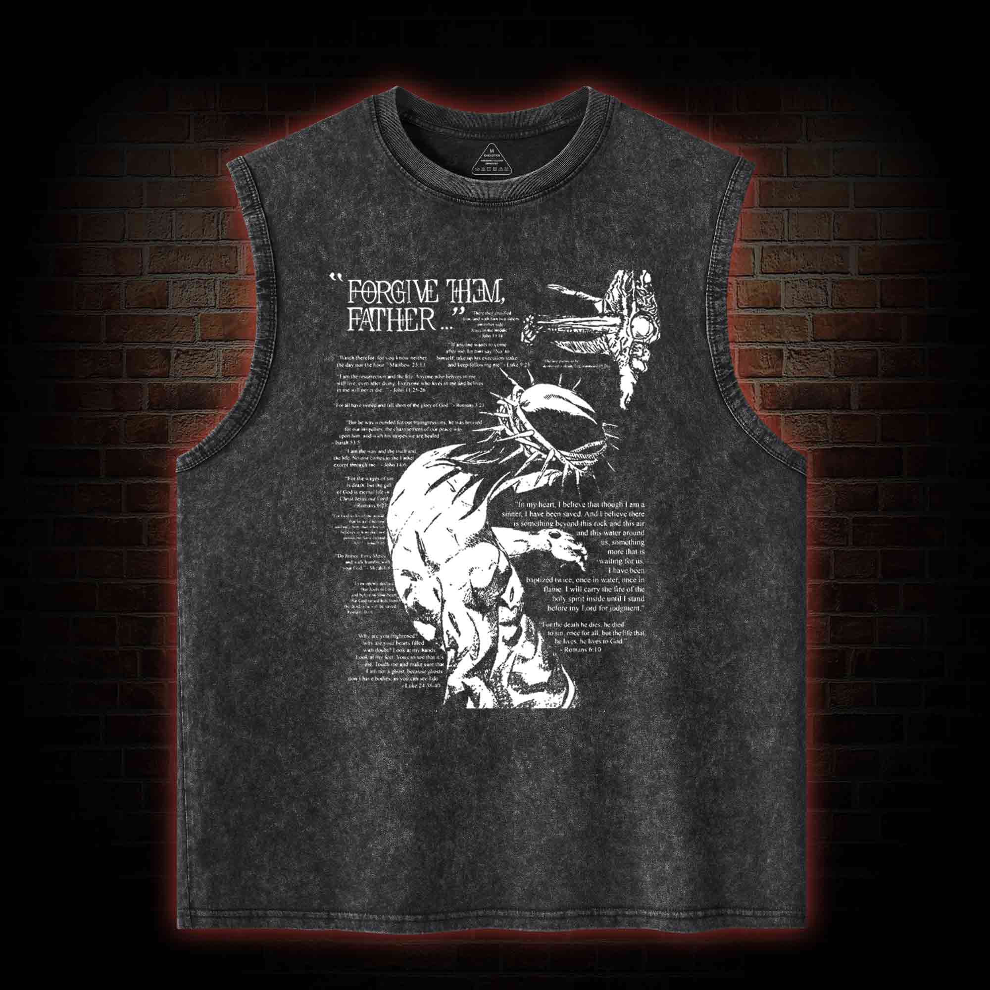 Forgive Them Father Washed Tank Top