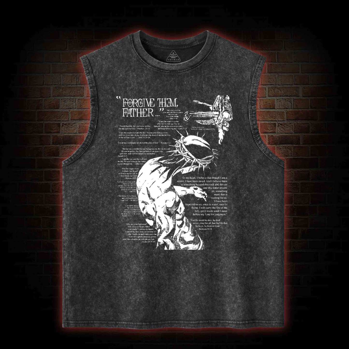 Forgive Them Father Washed Tank Top