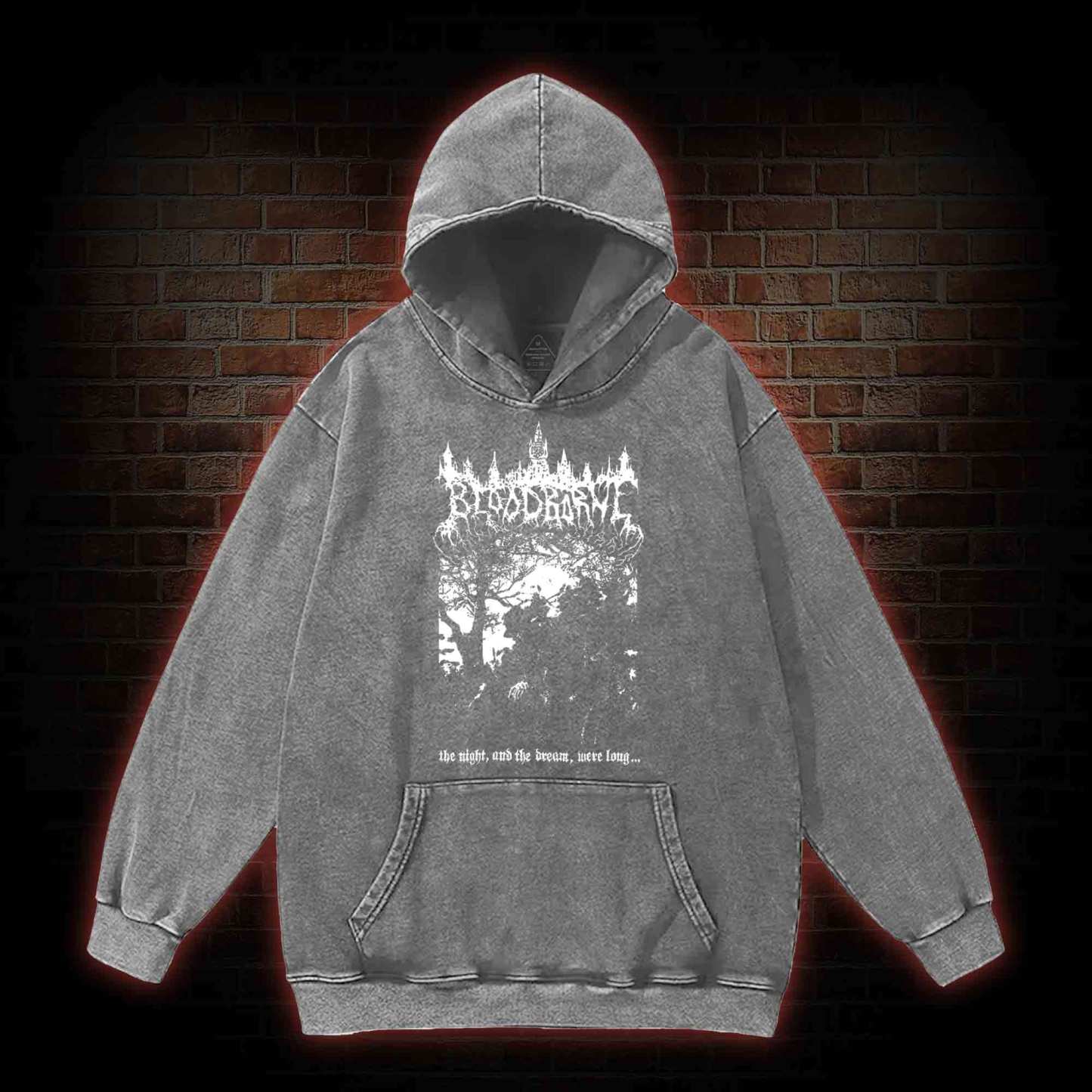 The Night and The Dream were Long Washed Hoodie