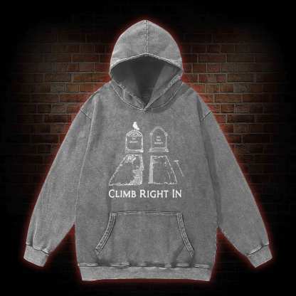 Climb Right in Washed Hoodie