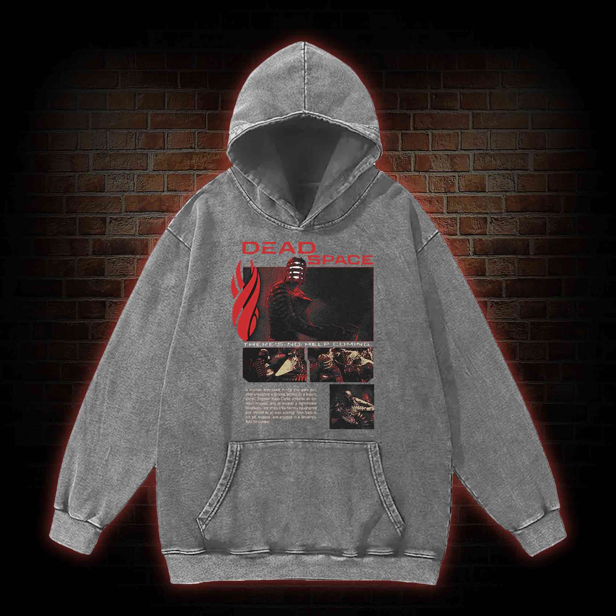 There's No Help Coming Washed Hoodie