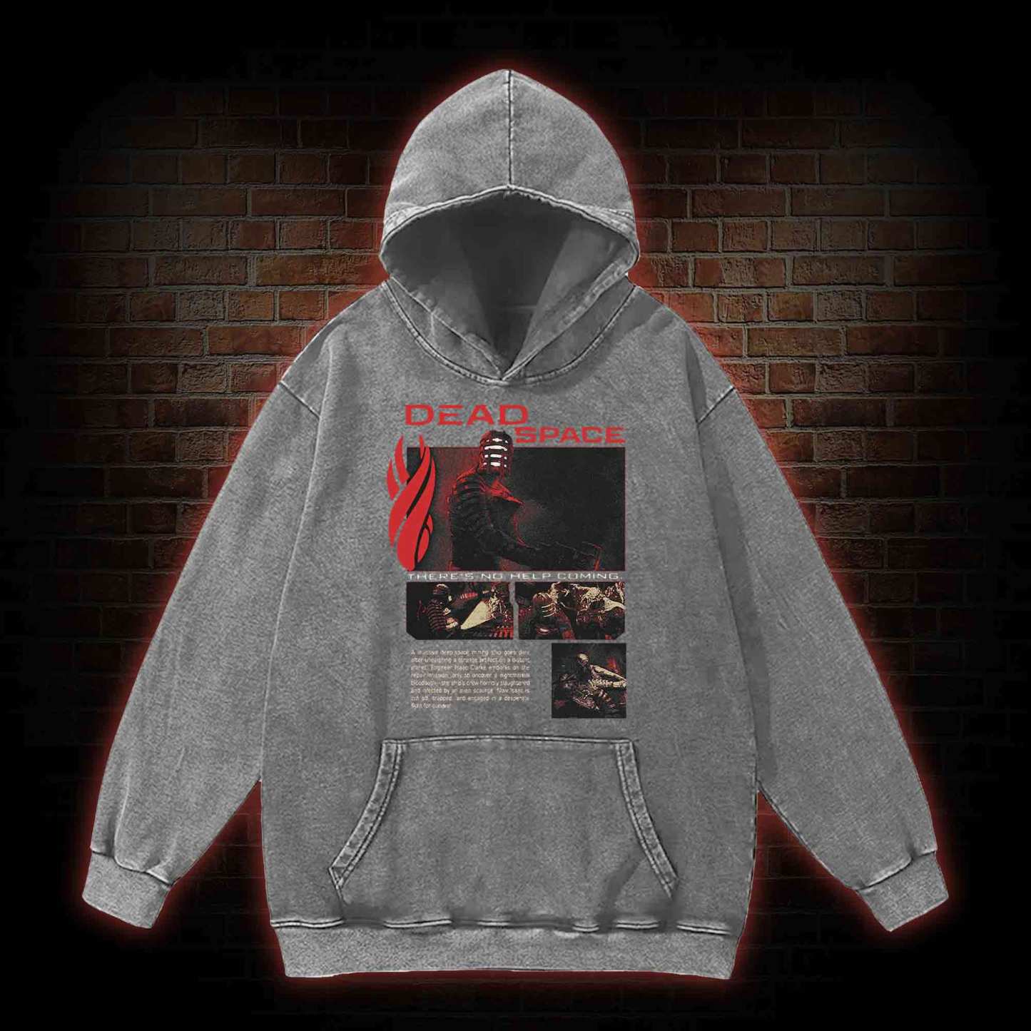 There's No Help Coming Washed Hoodie