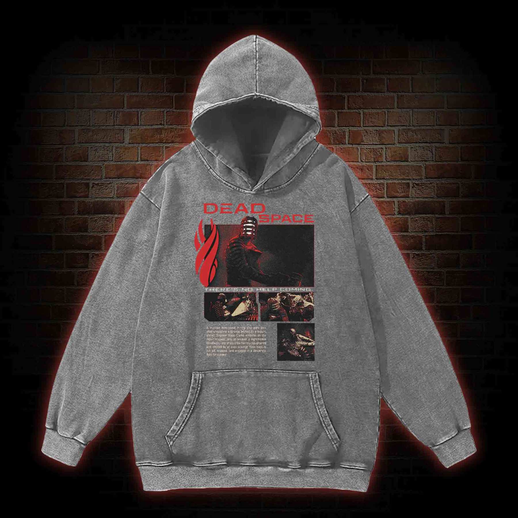 There's No Help Coming Washed Hoodie
