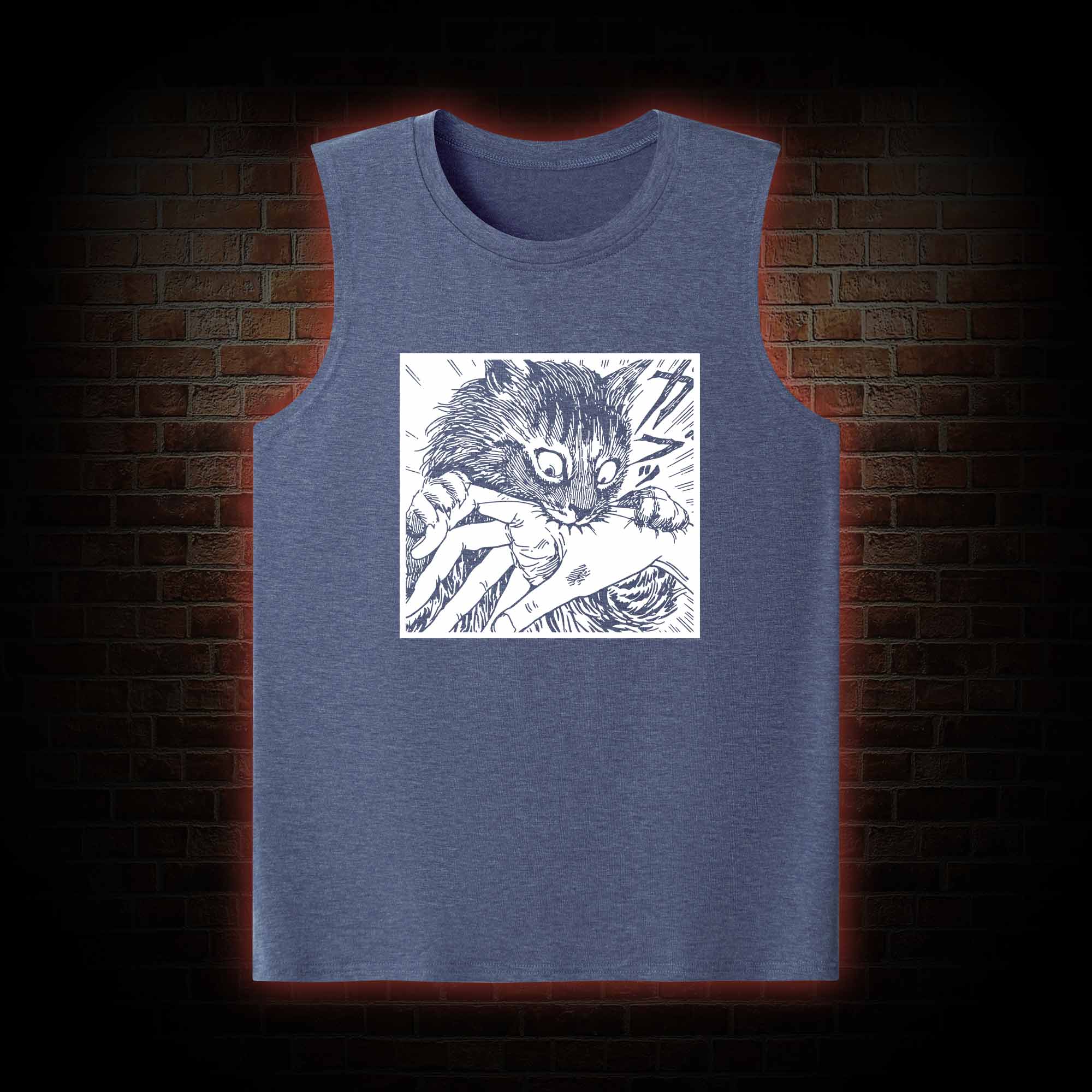 Tomie Cat Diary Anime Horror Tank Top