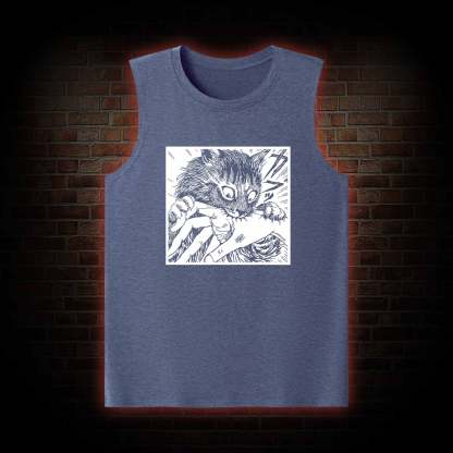 Tomie Cat Diary Anime Horror Tank Top