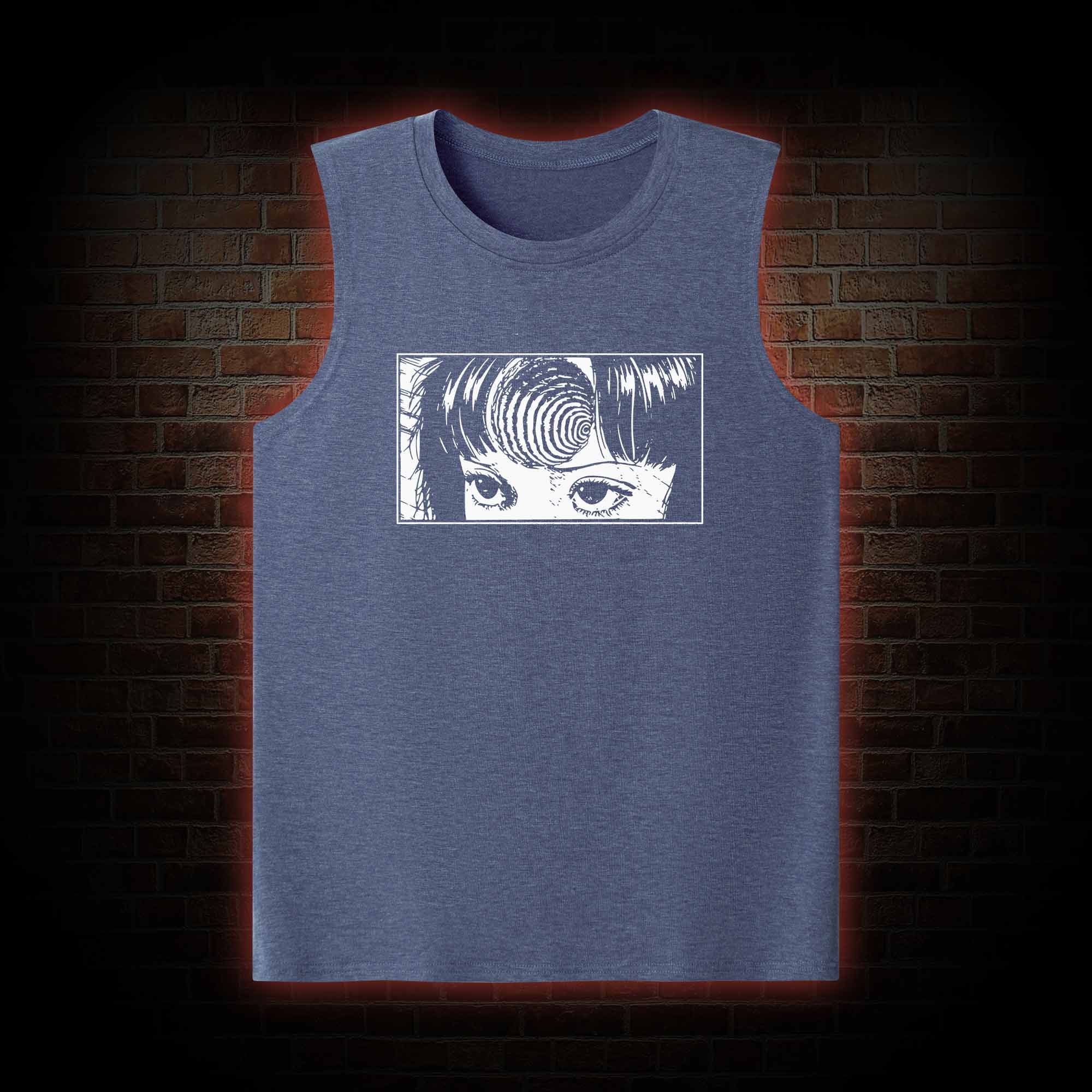Creepy Girl Eyes, Spiral Horror Manga Tank Top