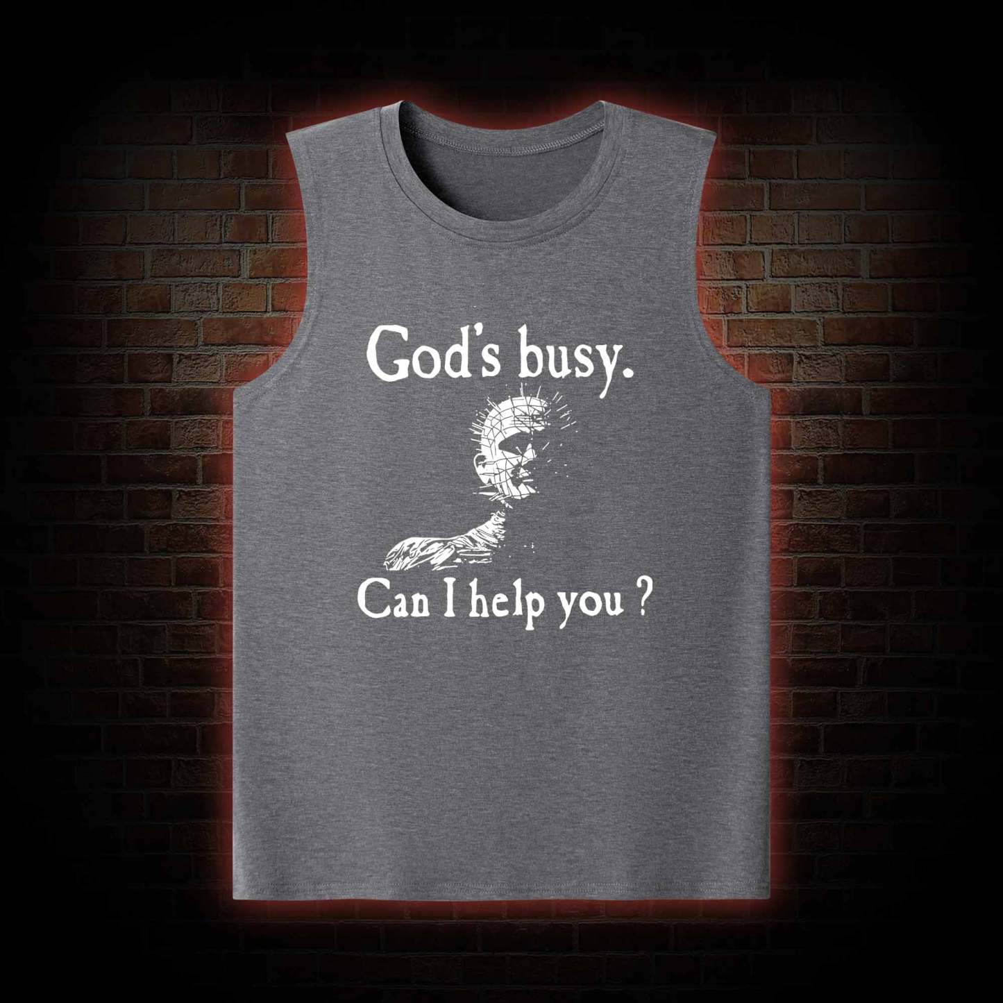 God's Busy Can I Help You? Tank Top
