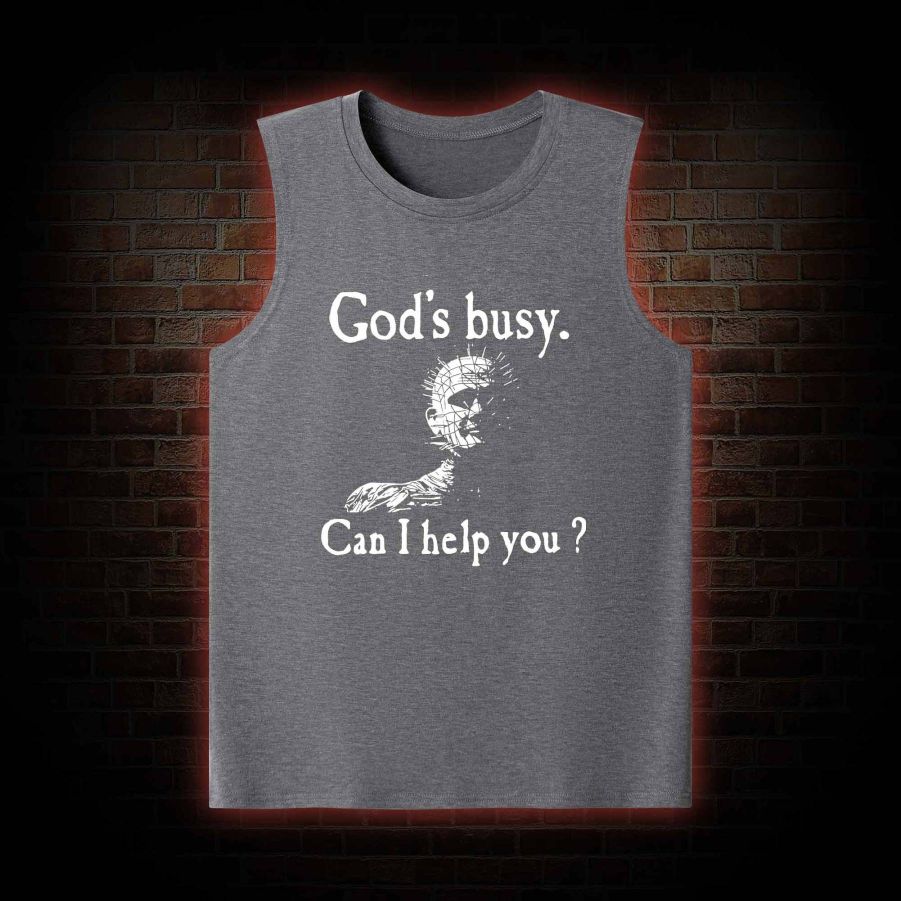 God's Busy Can I Help You? Tank Top