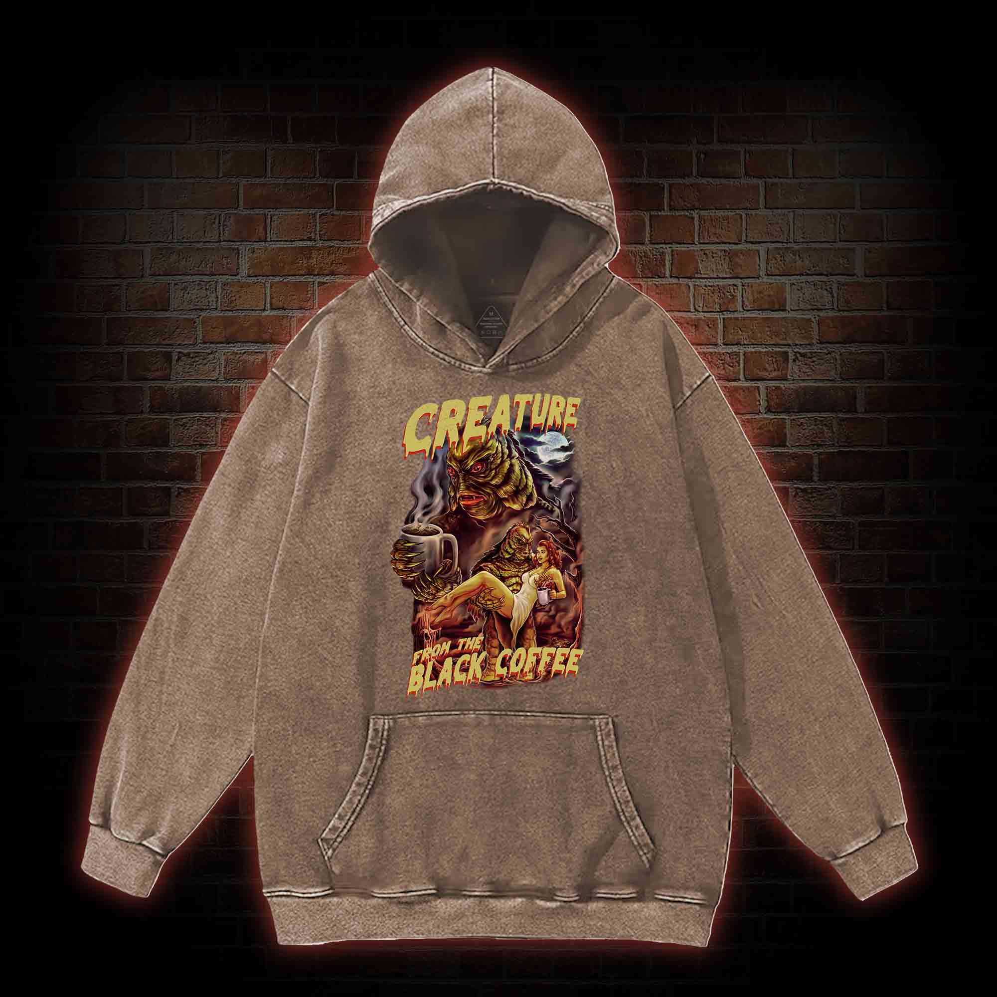 Creature From The Black Coffee Washed Hoodie