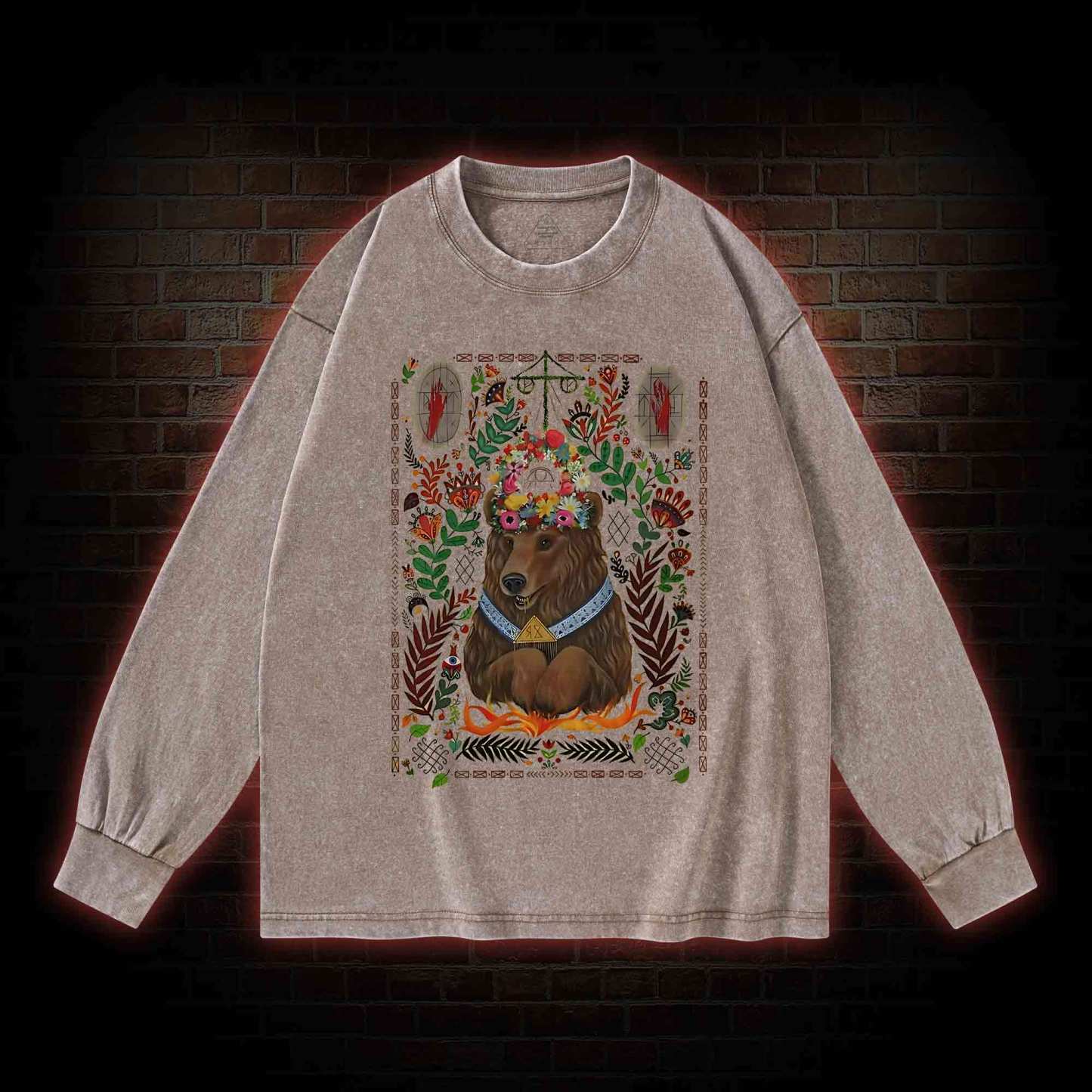 We View Life as a Circle Washed Long-Sleeve T-shirt