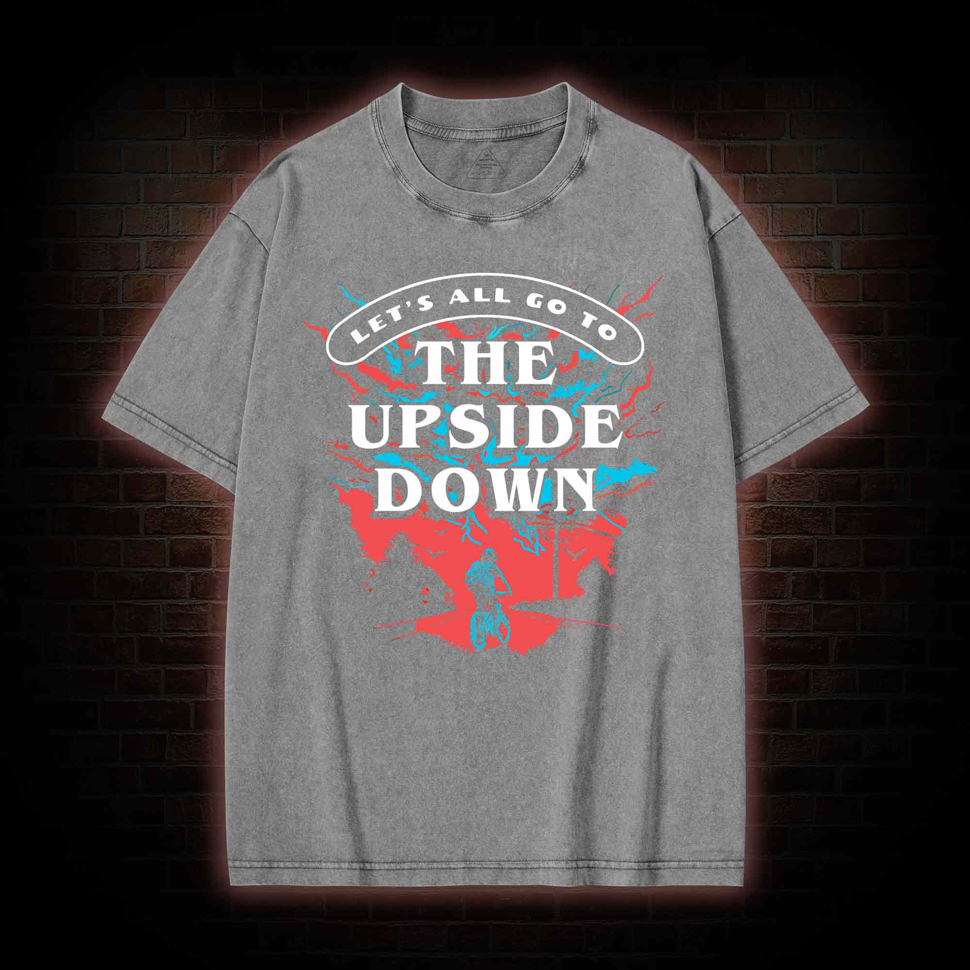 Let's All Go To The Upside Down Washed T-shirt