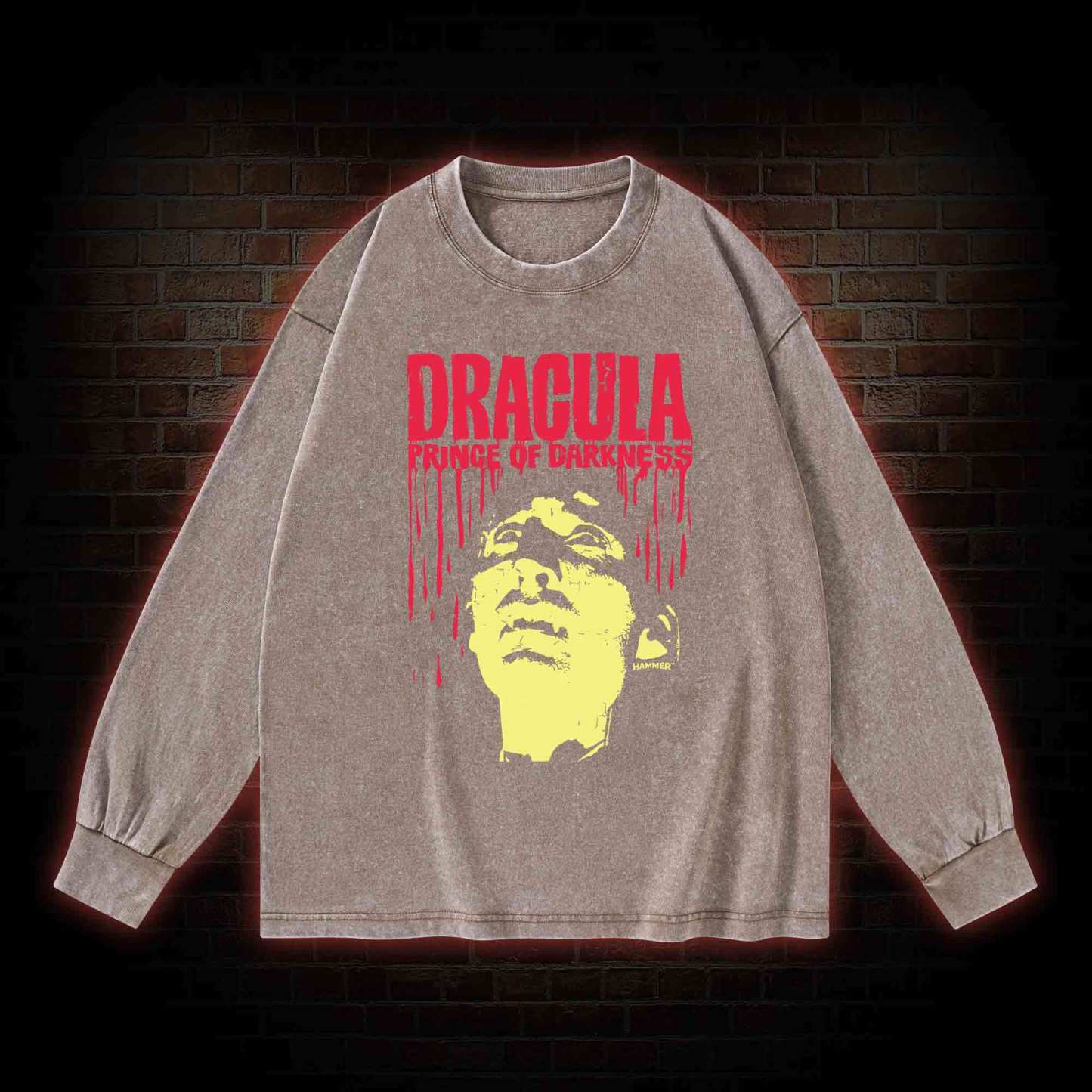 Vintage Dracula Washed Long-Sleeve T-shirt