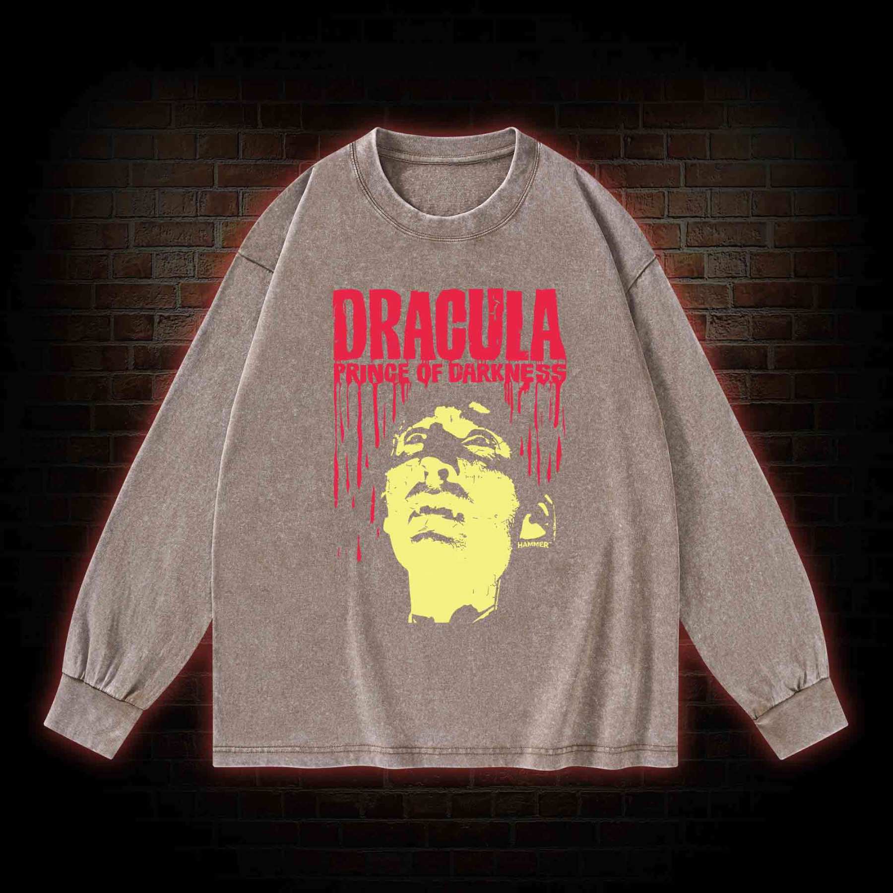 Vintage Dracula Washed Long-Sleeve T-shirt